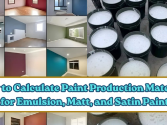 How to Calculate Paint Production Materials for Emulsion, Matt, and Satin Paint