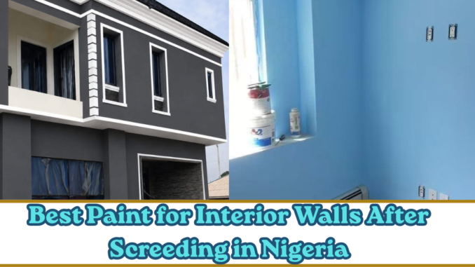 Best Paint for Interior Walls After Screeding in Nigeria
