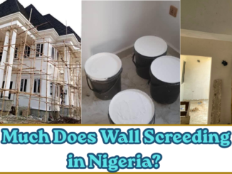 Wall Screeding Cost in Nigeria?