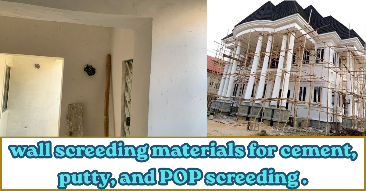 wall screeding materials