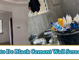 Black Cement Wall Screeding